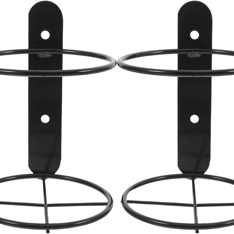 Zestaw czarne metalowych ściennych stojaków na wino Pojedynczy uchwyt ścienny na butelki Wytrzymały Stojak butelki wina Oszczędzająca miejsce półka o