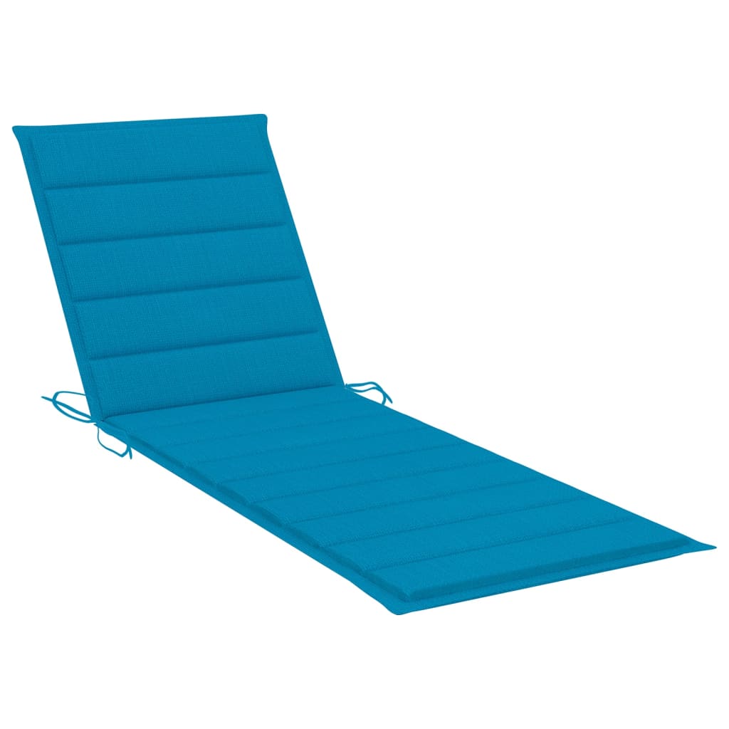 Chaise longue de jardin avec coussin en bois d'acacia massif – ComfortXL - 8