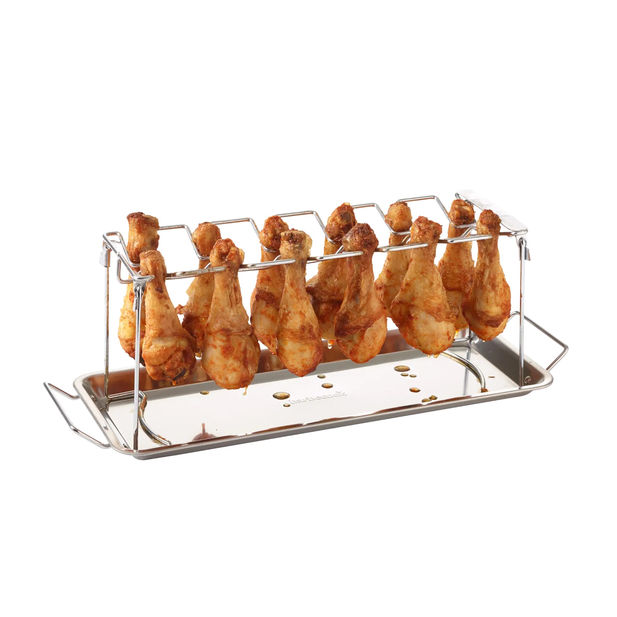 Akcesorium do grilla Barbecook Stalowy stojak na 12 skrzydełek 37,5x15,5 cm