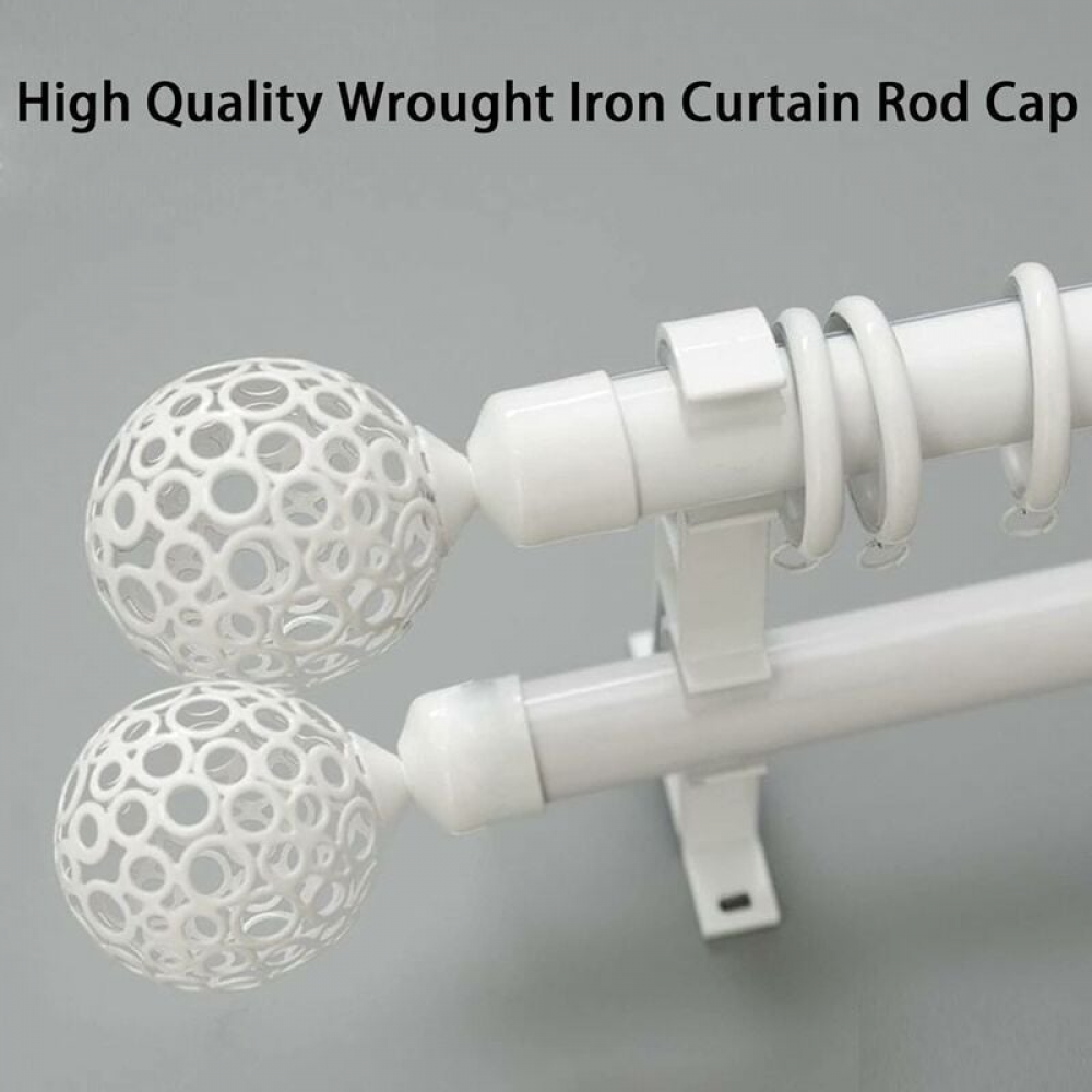 Tappi terminali per aste per tende da 22 mm, bianchi, coppia di tappi terminali per aste per tende, testa per asta per tenda, decorazione per aste per | Leroy Merlin