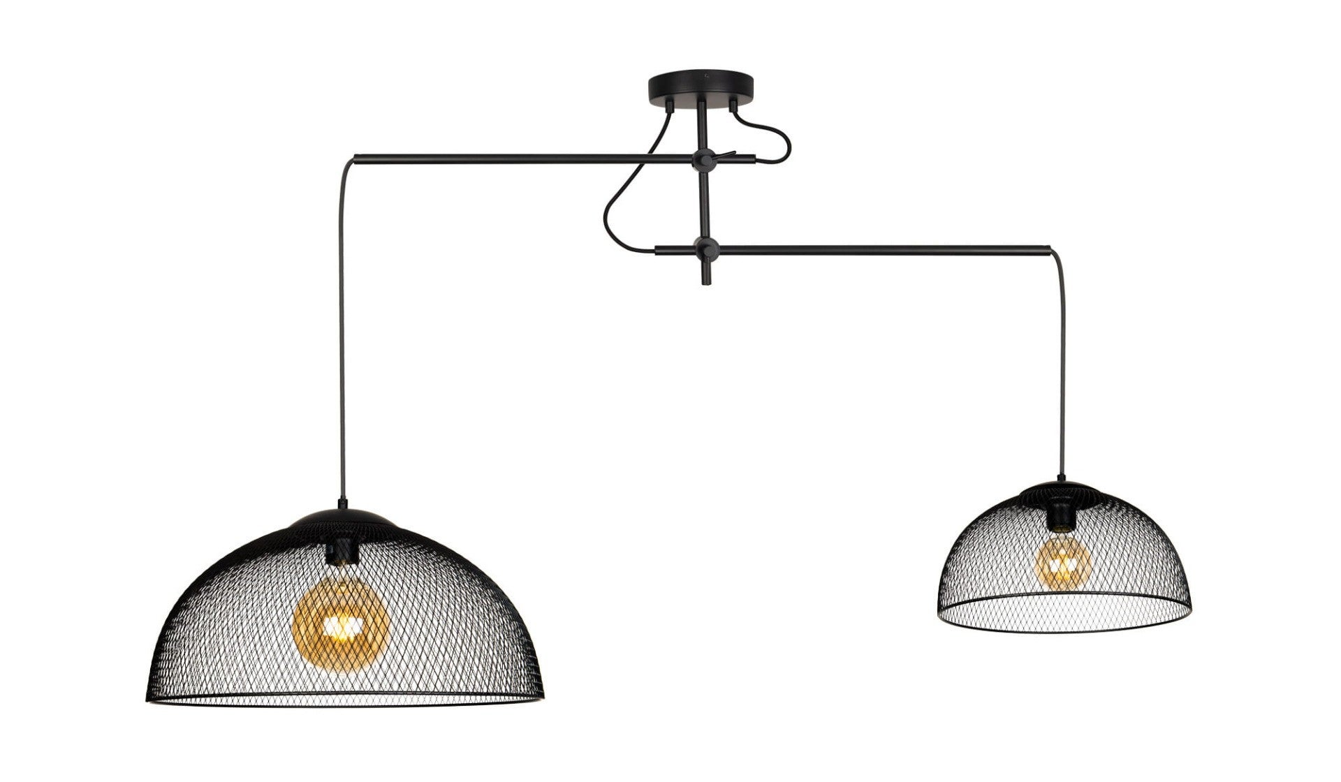 Lampa wisząca Concept czarna 2xE27x60W industrialna wym: 100 x 170 x 48 cm metal Maxlight