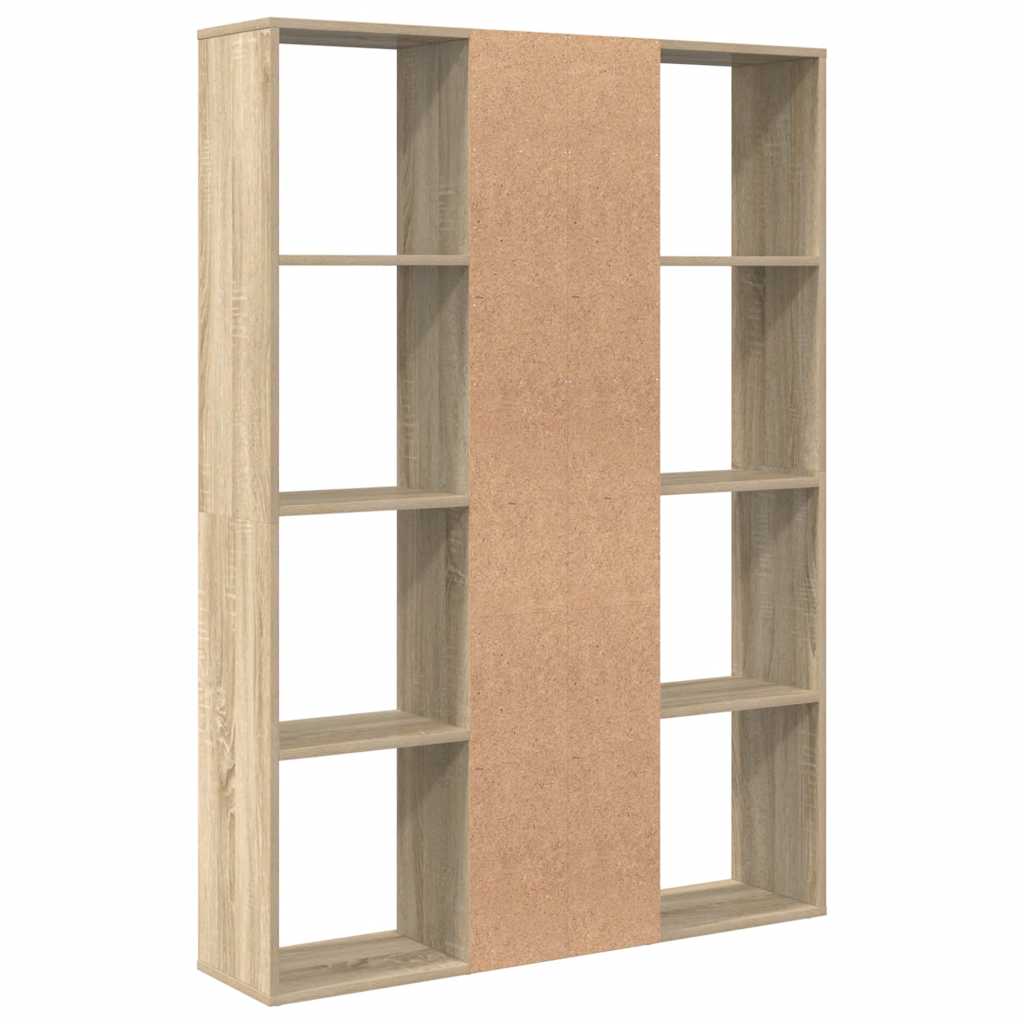 Séparateur de pièce/bibliothèque, chêne, 100 × 24 × 140 cm, pour le salon - 7