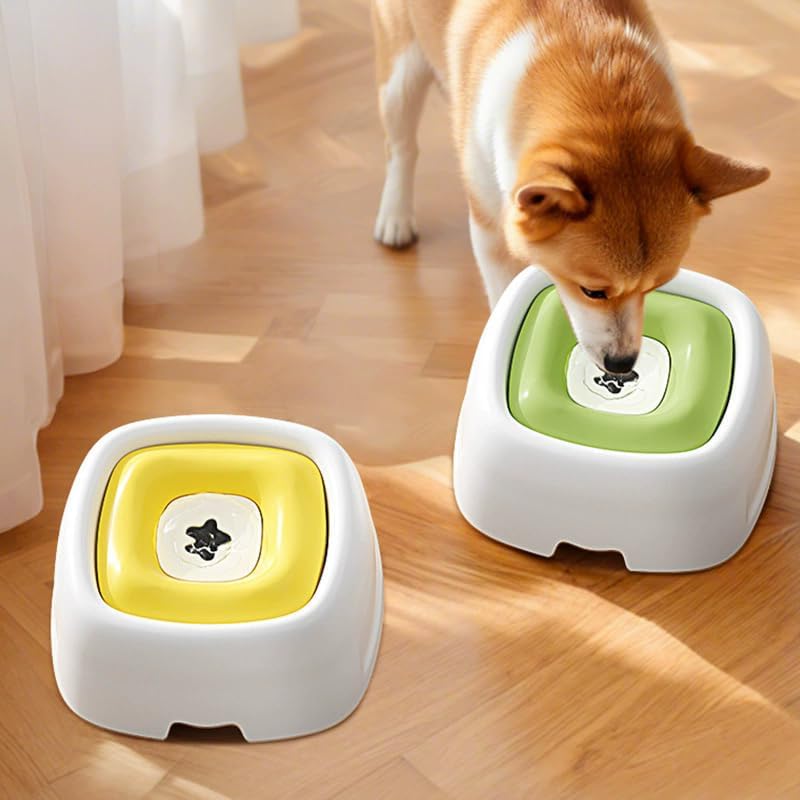 Tigela flutuante para cães e gatos - Dispensador de água anti-respingos, ajustável, 1,5L, verde - 6