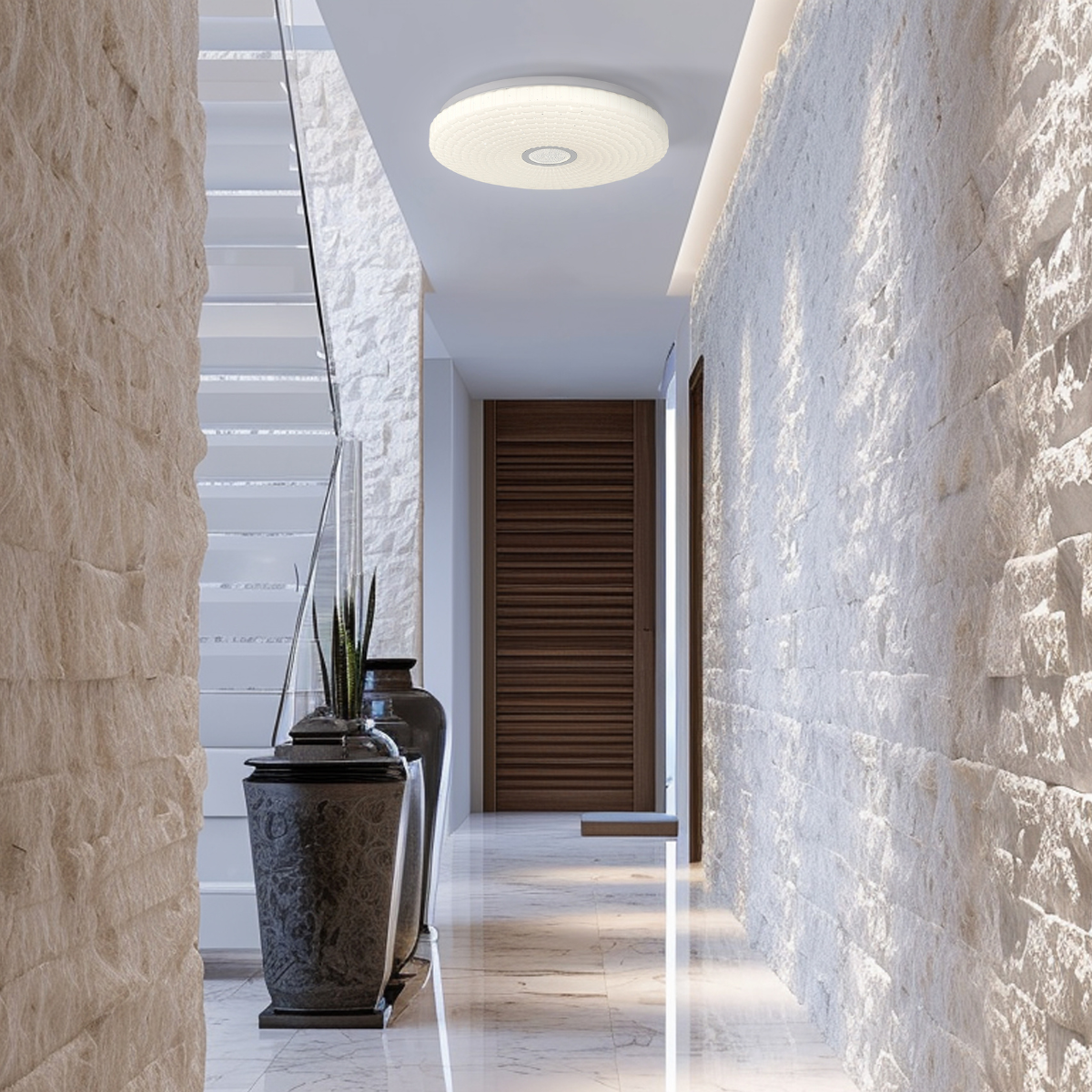 Plafon okrągły LED SOLARO 12W 4000K 1033lm akryl biały wym:6x26x26cm IP20 Light Prestige