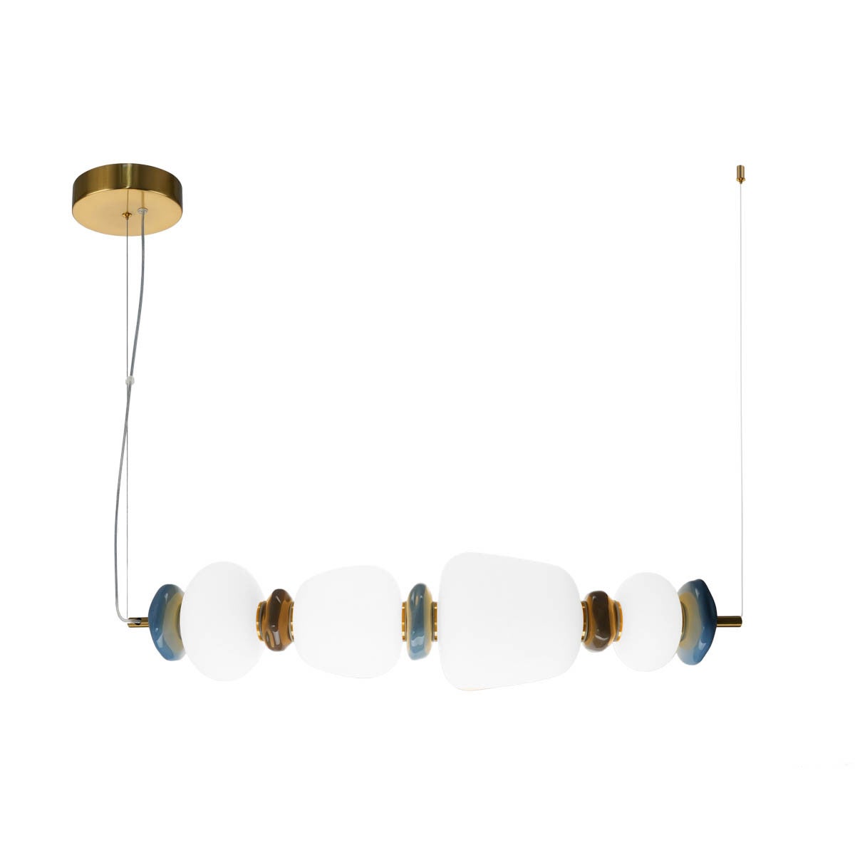 Lampa wisząca EVANS LED 22W Ciepła biel 2660lm złota wym: 129 x 75 x 17 cm Italux