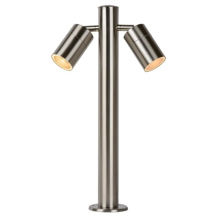 Lampa ogrodowa stojąca Arne-Led srebrna 2xGU10x5W IP44 wym: 50 x 30 x 9,5 cm metal Lucide