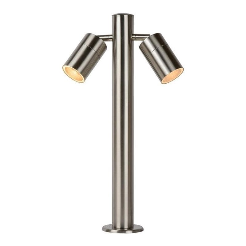 Lampa ogrodowa stojąca Arne-Led srebrna 2xGU10x5W IP44 wym: 50 x 30 x 9,5 cm metal Lucide