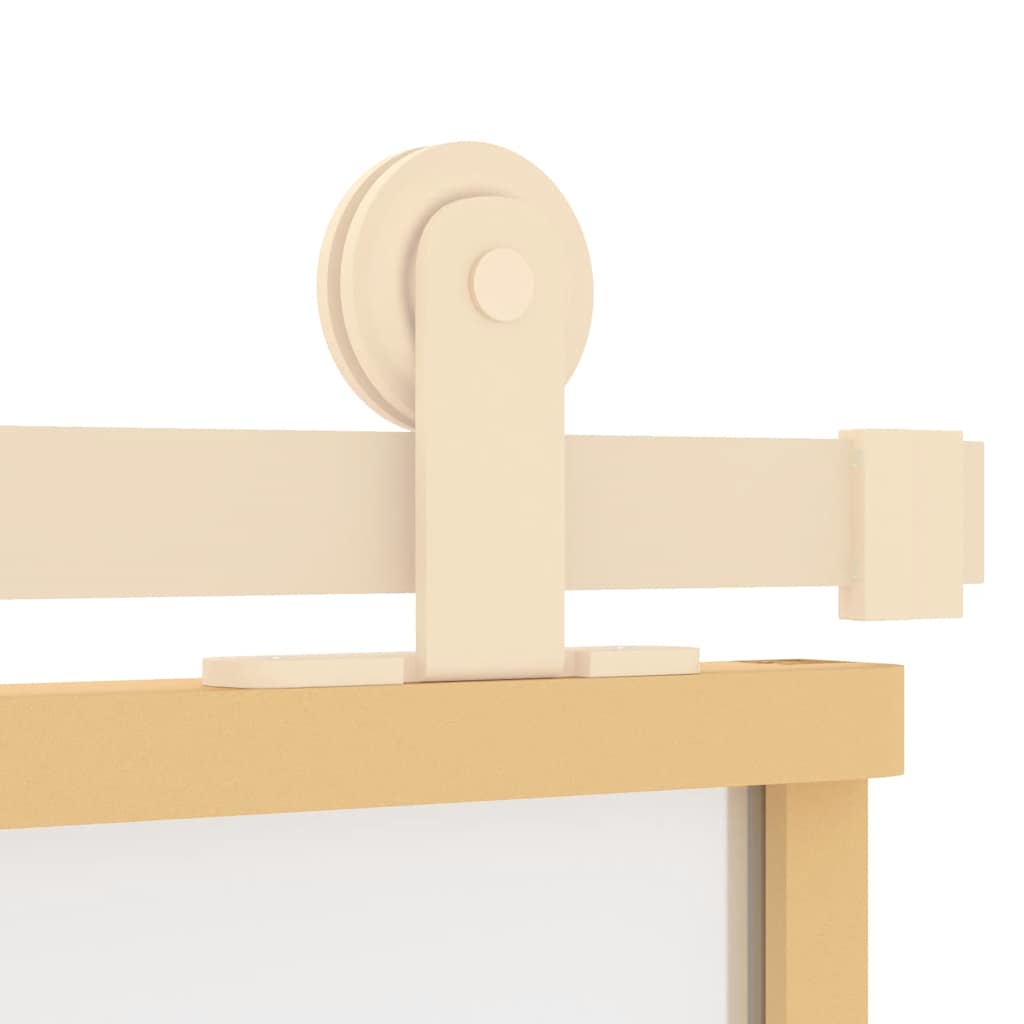 vidaXL Porta Scorrevole Dorata 90x205 Vetro Smerigliato ESG Alluminio - 6
