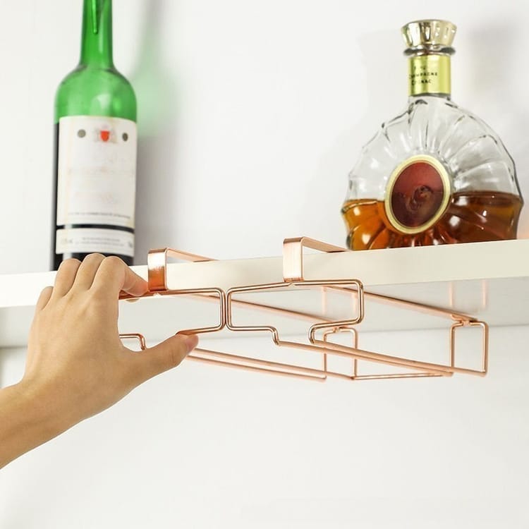 Porte-verres à vin blanc à double rangée, porte-verres suspendu, support à verres à vin, porte-verres à vin suspendu - 6