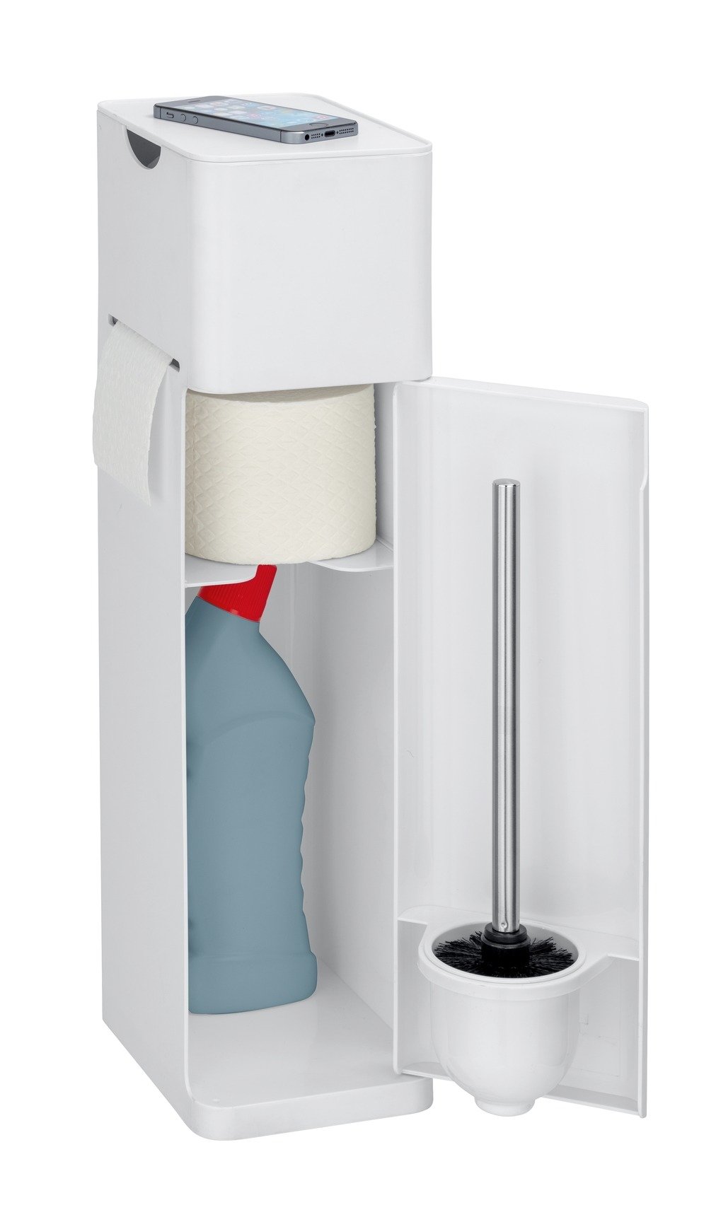 Porte-papier hygiénique et brosse IMON, 6in1, gris, WENKO, WENKO - 7