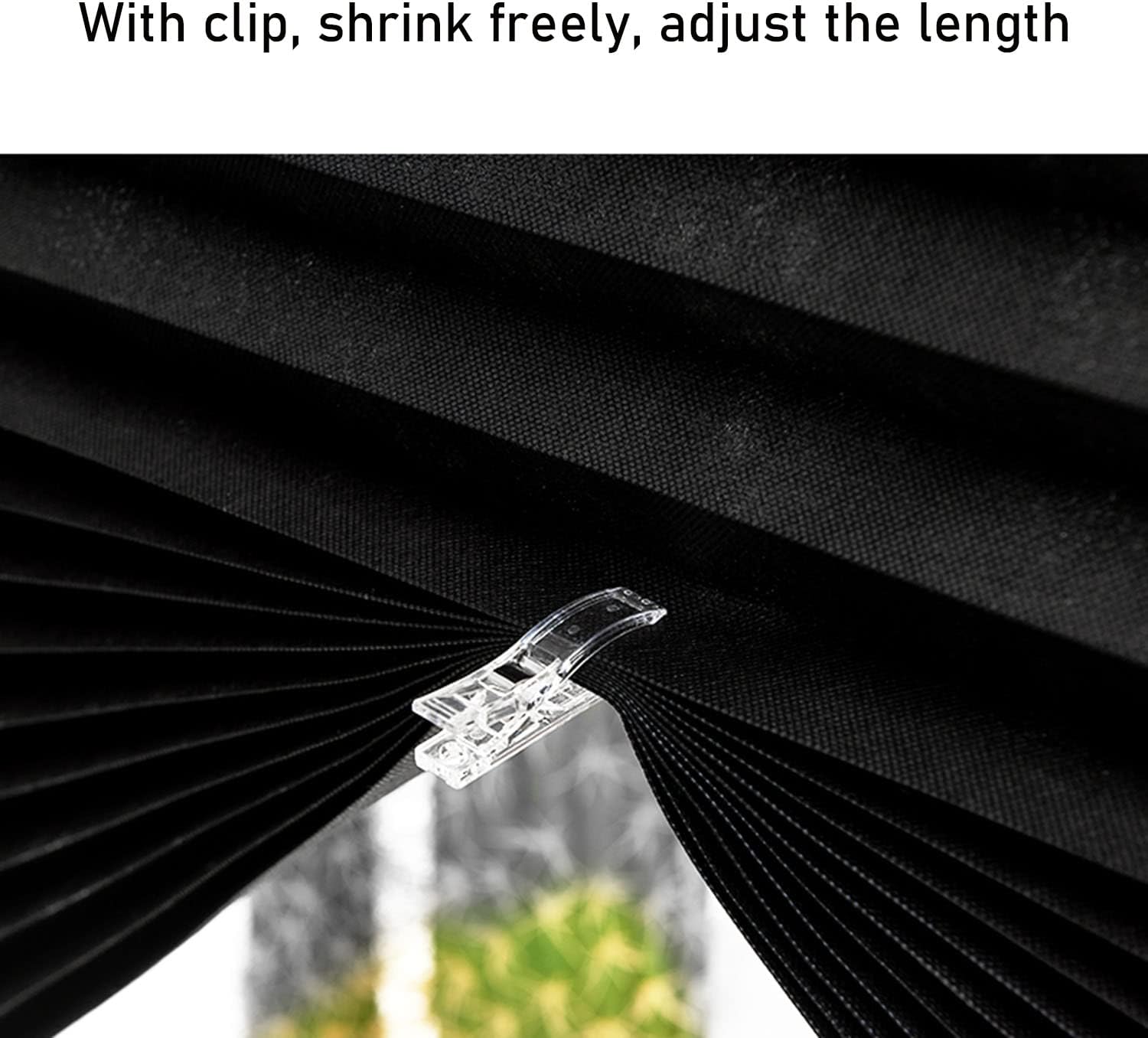 Store plissé thermique, sans perçage, rideaux semi-occultants, store plissé occultant pour fenêtres et portes, 60 cm x 180 cm - 6