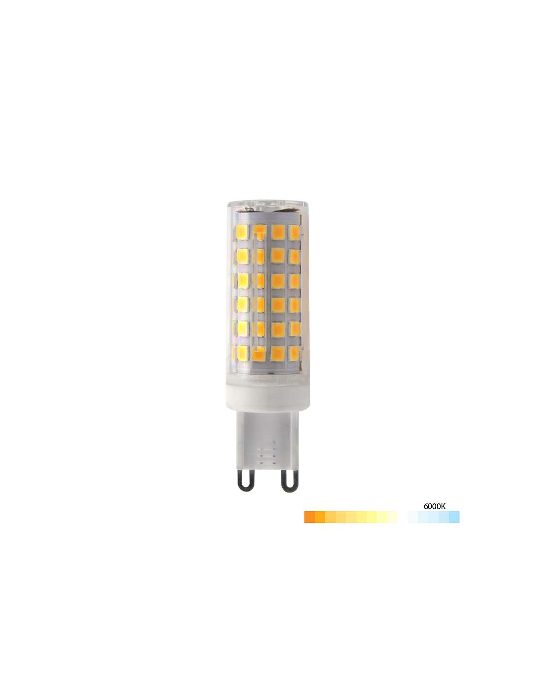 Bombilla LED G9, Blanco Frío, 10 W, 6000 K, Equivalente A