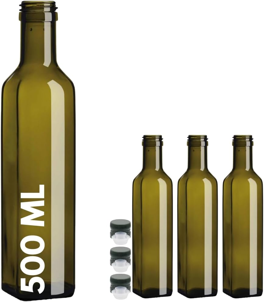 Bottiglie In Vetro Scuro Uvag Marasca Per Olio E Liquori - Set Da 12 Da 500ml Made In Italy - Foto 12