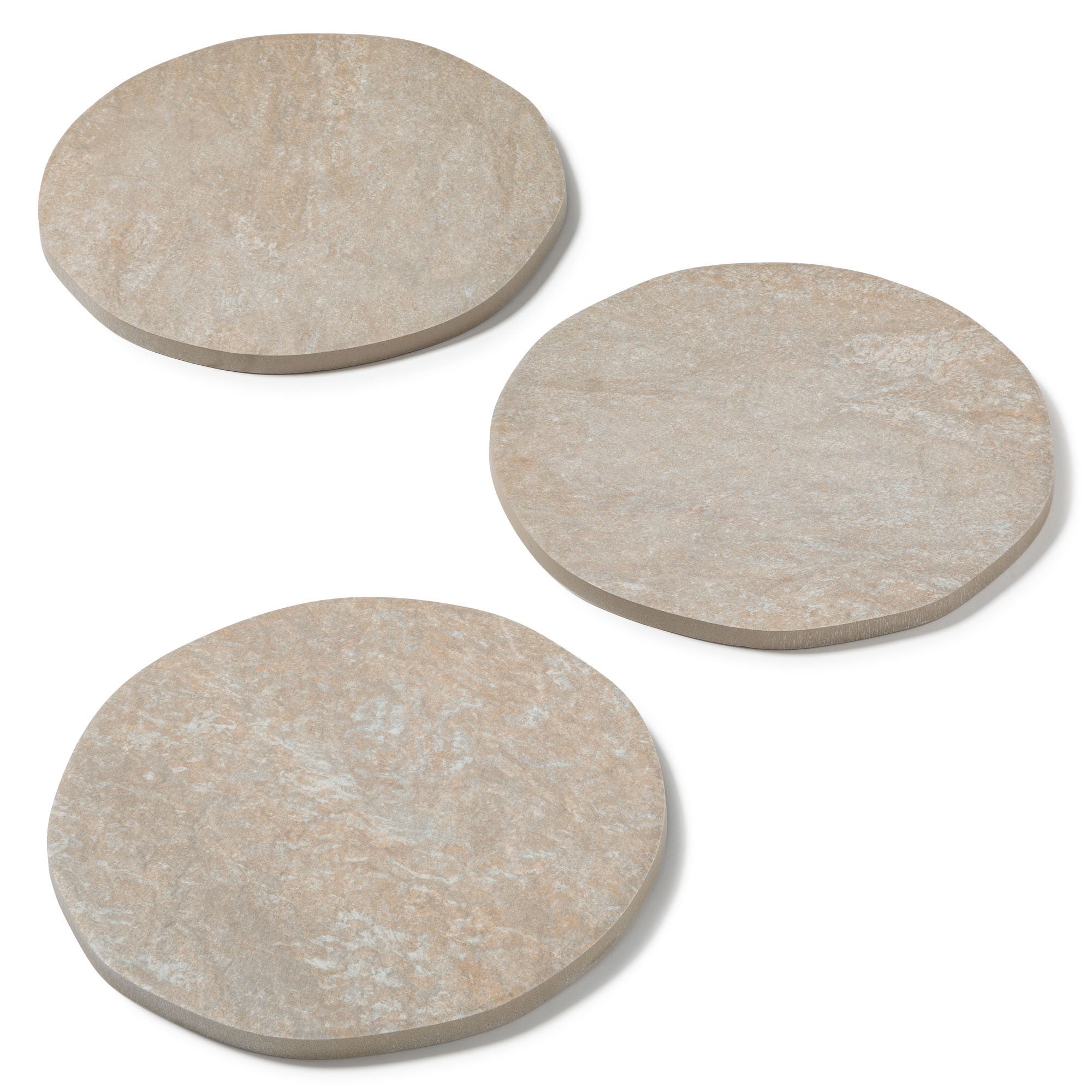 Pas japonais Rond Grès cérame effet Pierre Beige D.37.5x2 cm (à l'unité) - RO'MA NATURE - 2