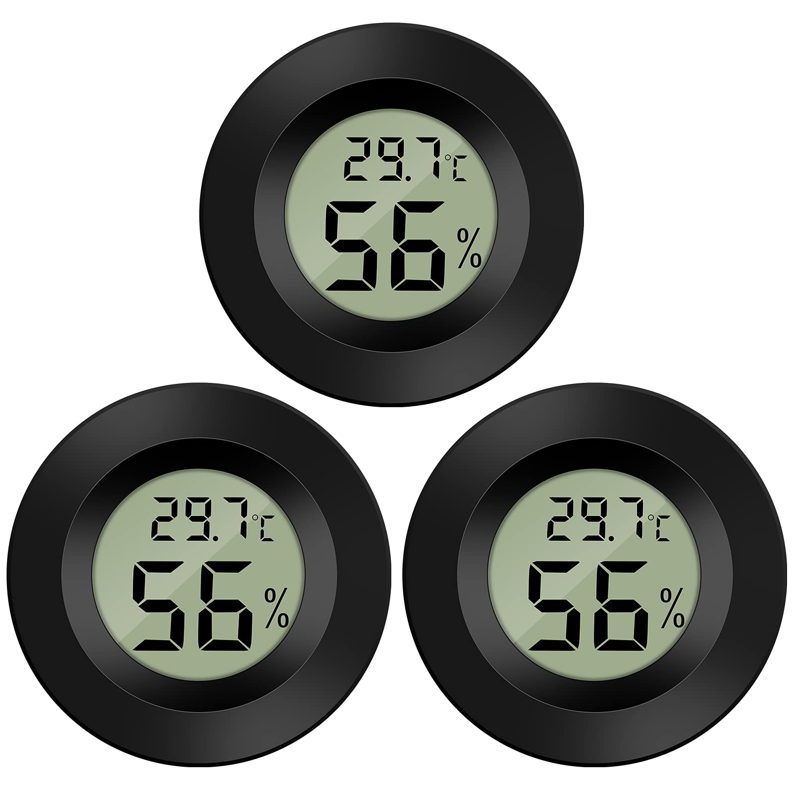 6 PCS - B)Mini Digital LCD Thermomètre Hygromètre Température Humidité -5070℃ 10?% RH Thermomètre Portable Thermo Hygromètre Indicateur pour Bureau Cuisine Humidors Incubateurs Reptiles