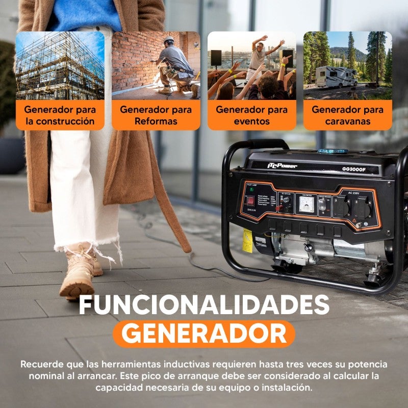 GG3000F Gerador Elétrico a Gasolina 2,8 kW ITCPower - 4