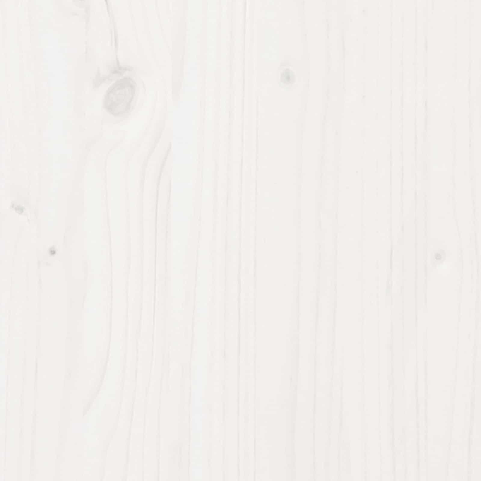Cadre de lit blanc en pin massif pour la chambre, 200 × 200 cm - 8