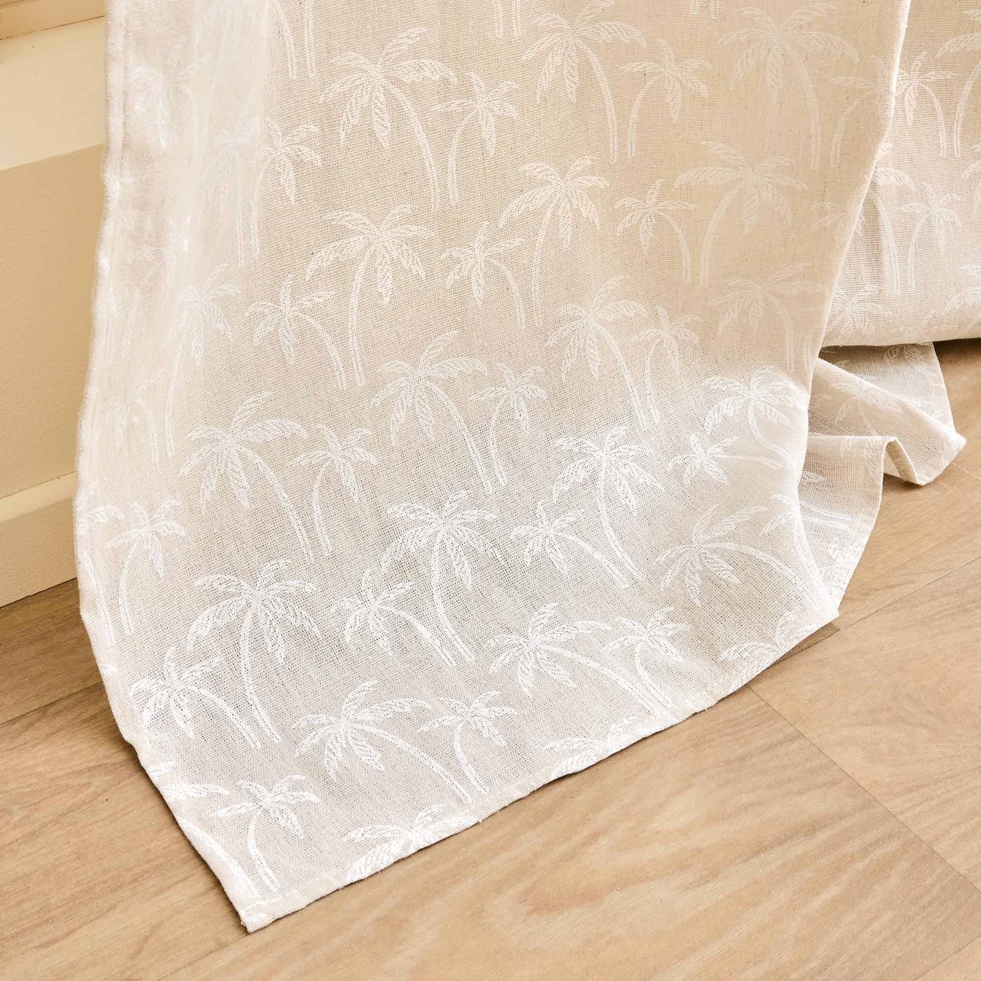 Rideau a oeillets 140 x 240 cm polycoton Imprime Palmier Saharis - 4