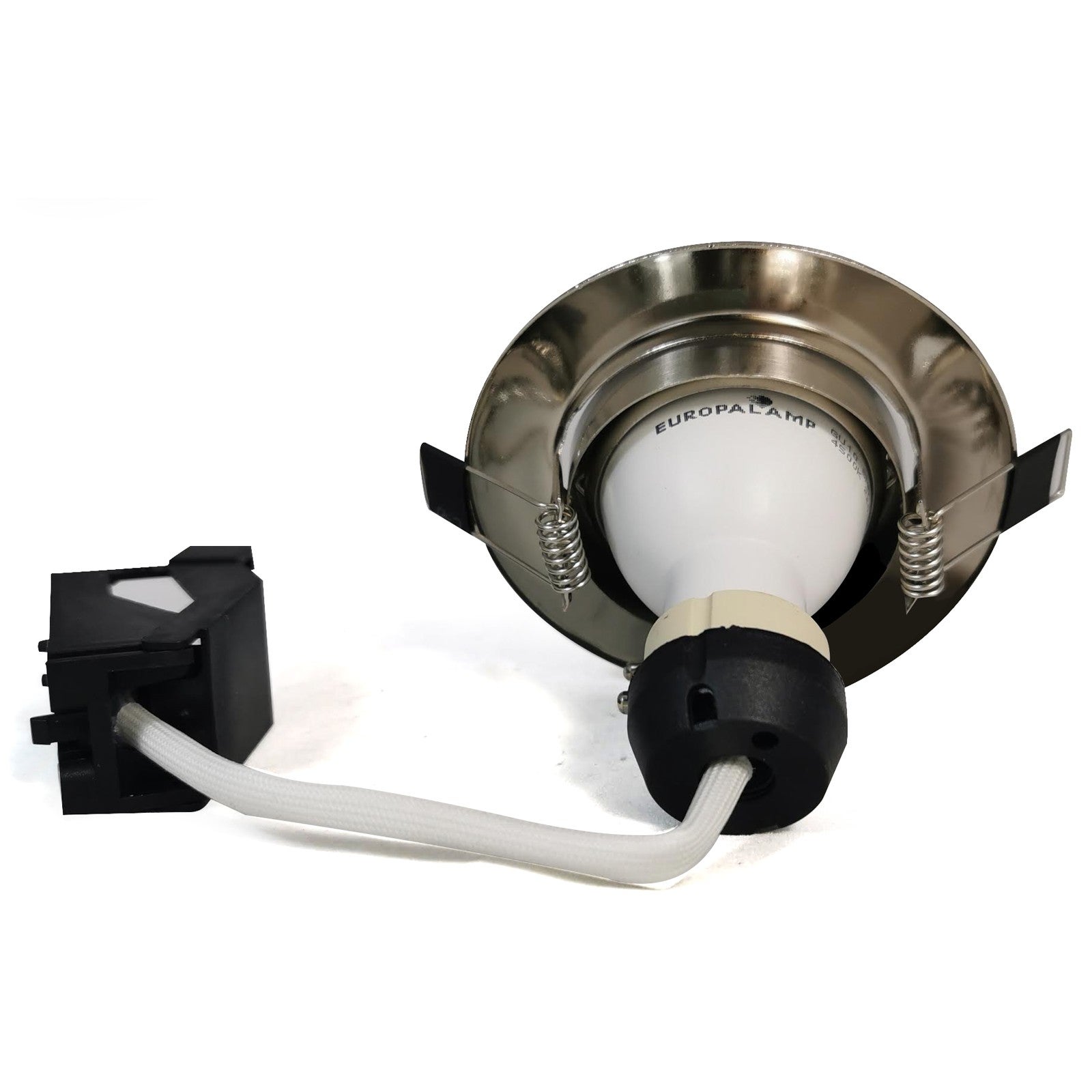 50 Spots encastrable orientable Alu Brossé avec GU10 LED de 7W eqv. 56W Blanc Neutre 4500K - 2