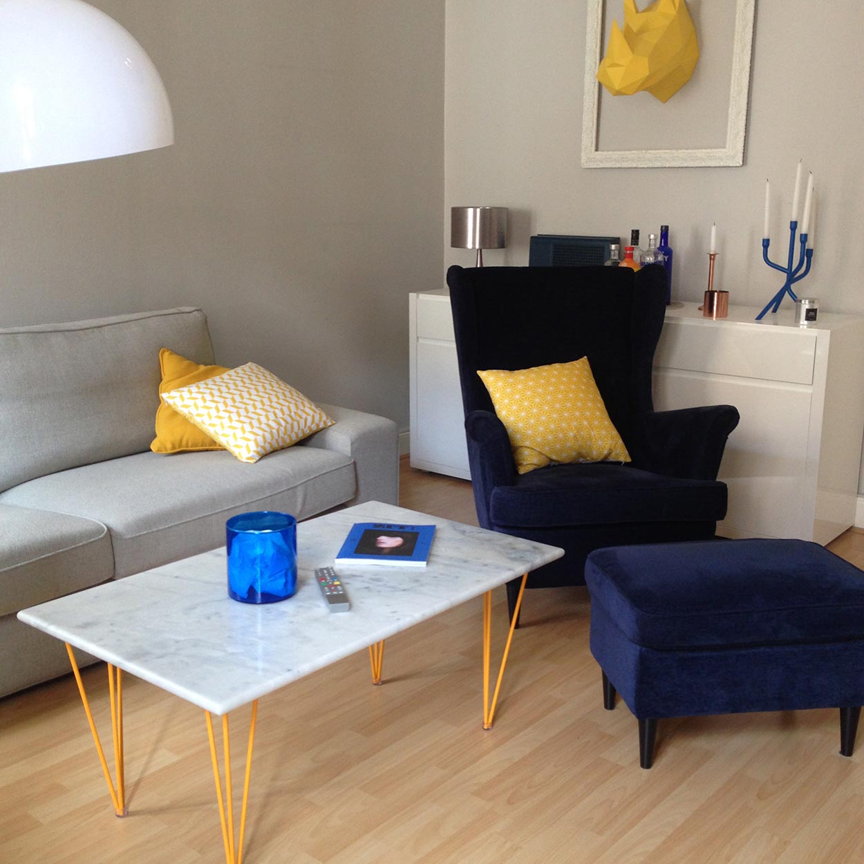 Pied table basse métal T_STAR 41 cm Finition Terra Cotta - RAL3022 - 2