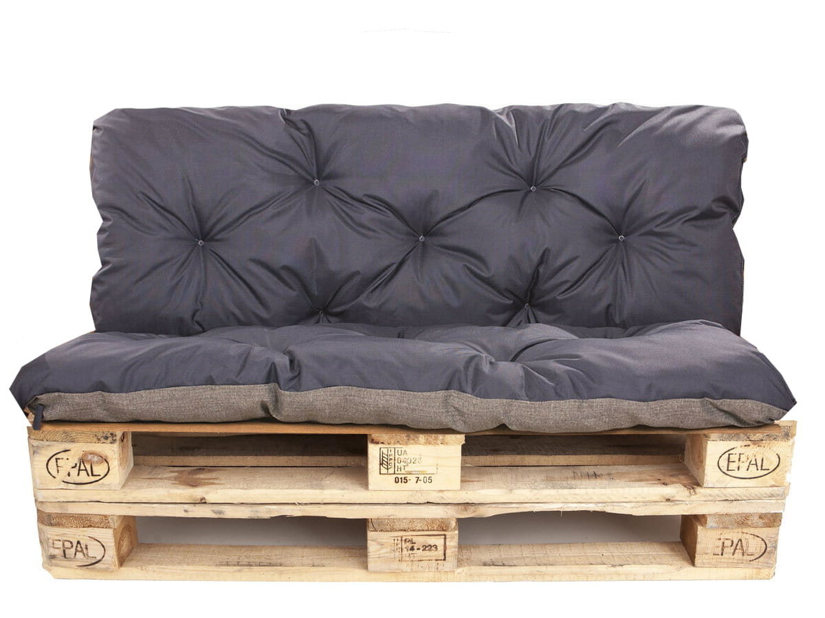 Cojines palets 120x80 asiento y respaldo 120x40cm, cojines para sofá de jardín, cojín para palets de exterior azul oscuro, cojines para palets