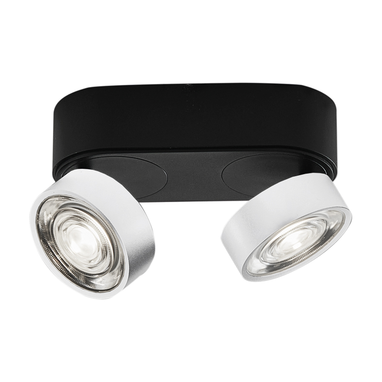 Seria HOLE LED de perete/plafon 13W 3000K CRI90 Negru/Alb - Iluminare interioară de înaltă eficiență - Rossini Illuminazione