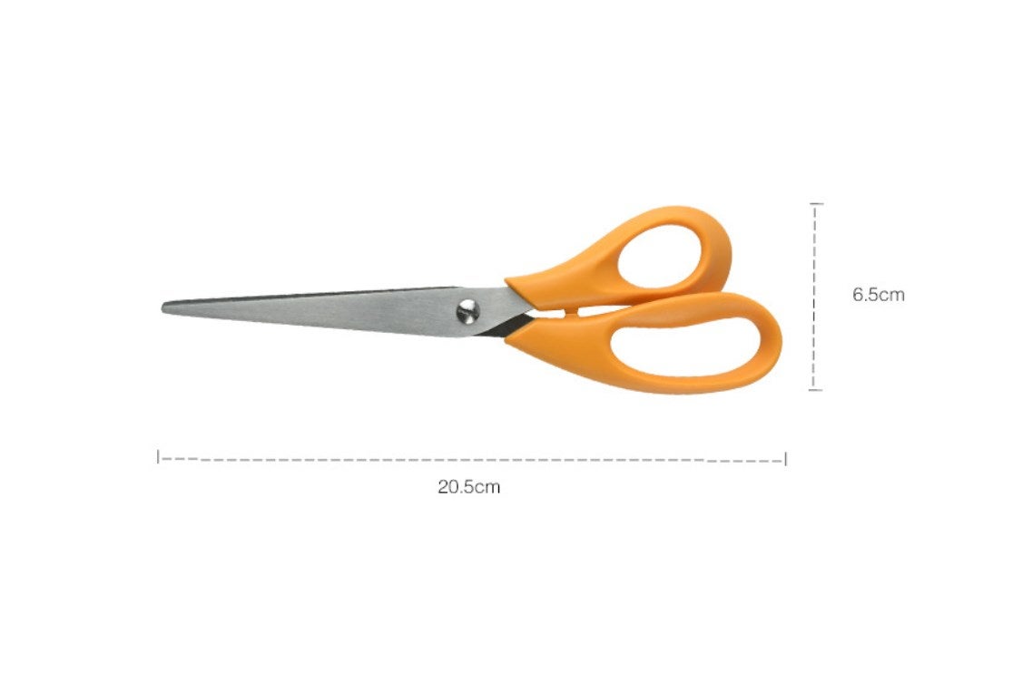 Laranja, Clássica, Tesoura de tecido profissional, Comprimento total: 20,5 cm, Para usuários destros, Lâminas de aço inoxidável/cabos em ABS - 5