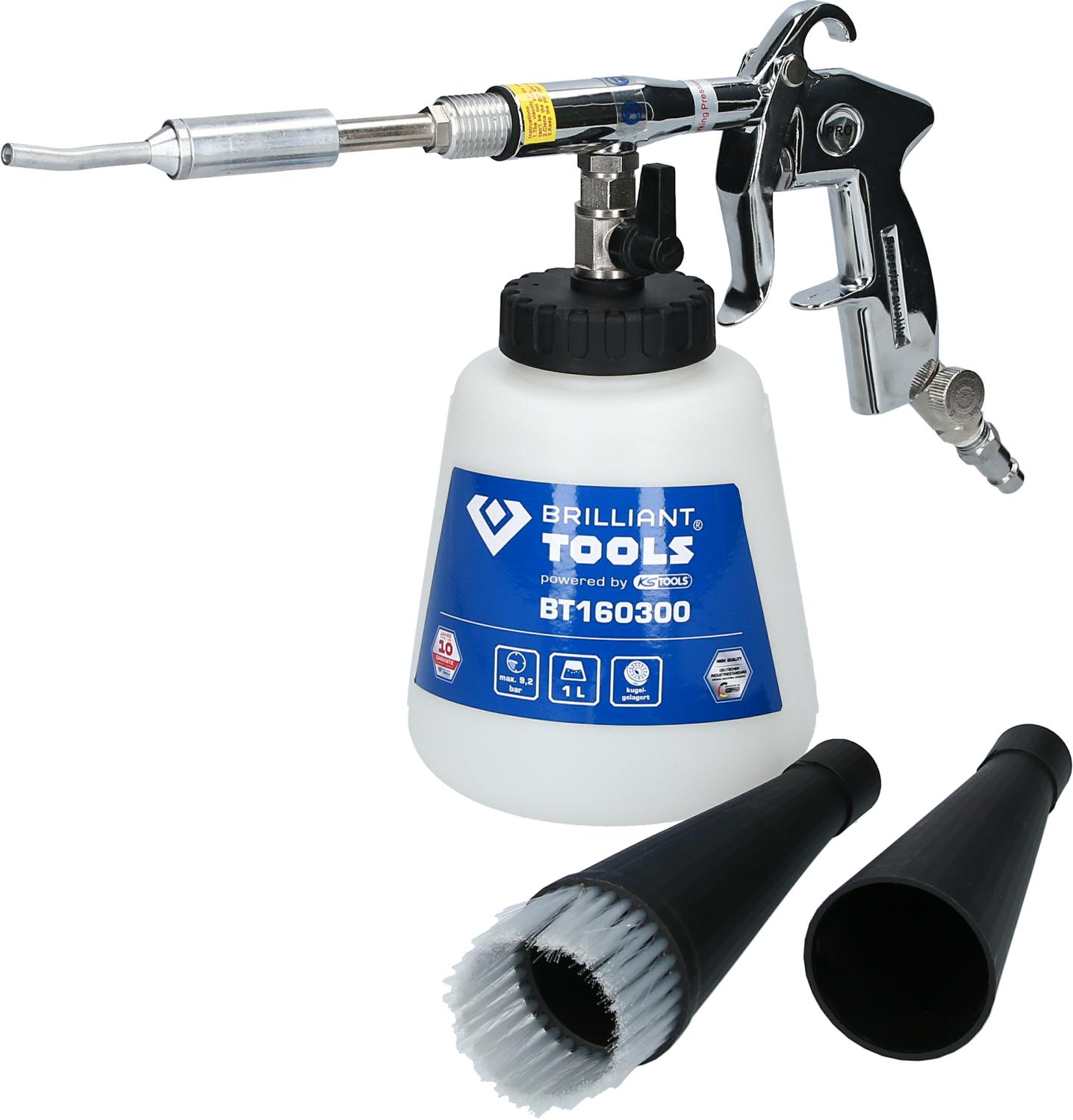 Pistolet De Nettoyage Pneumatique BGS Technik Avec Brosse Et Accessoires - 26144-B