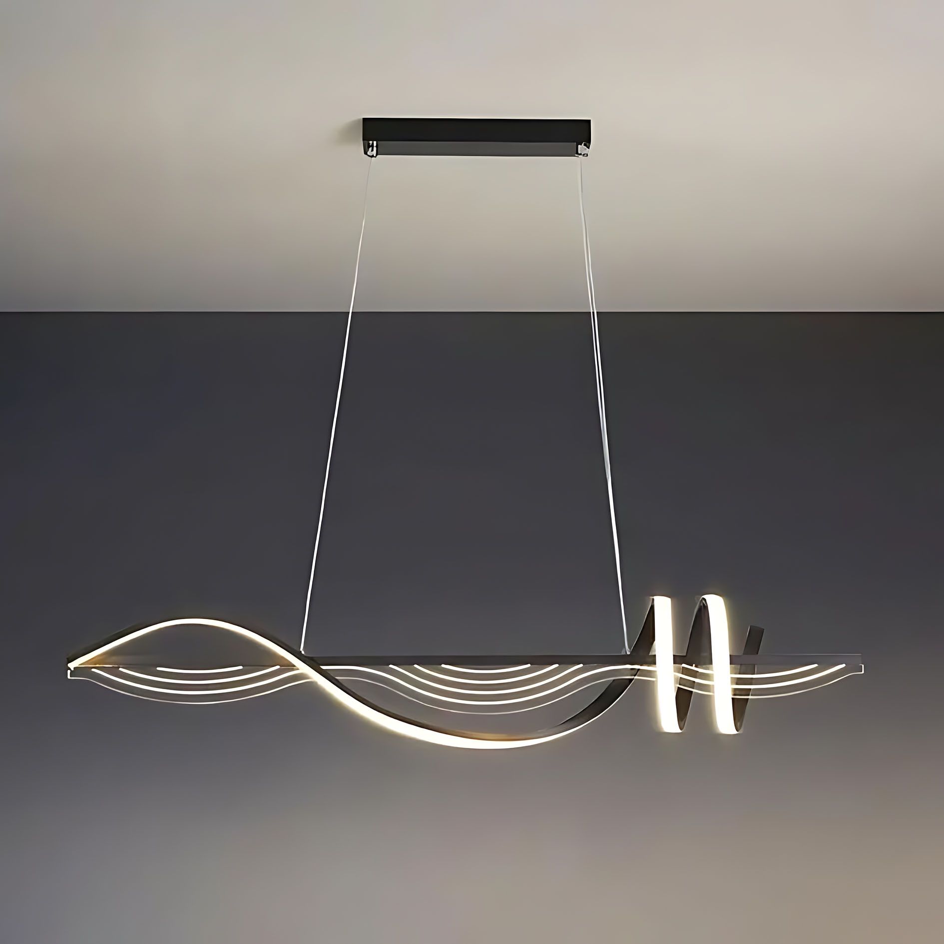 Lampa Sufitowa Wisząca Led Toolight Lhj041-Cp Czarny 100Cm - 5