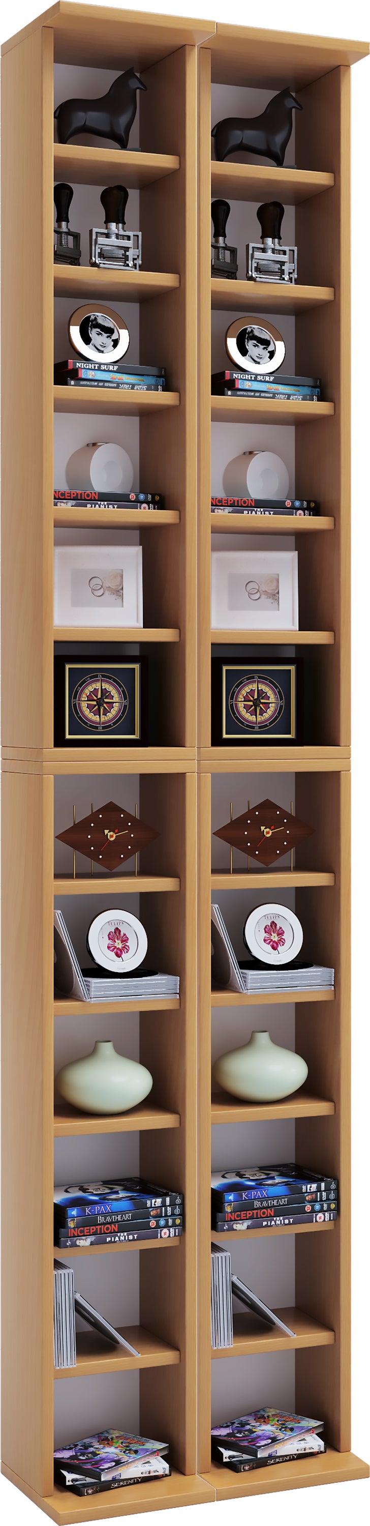 VCM Płyta CD / DVD Media Shelf Almera Księga H. 183 x B. 42 x T. 20 cm