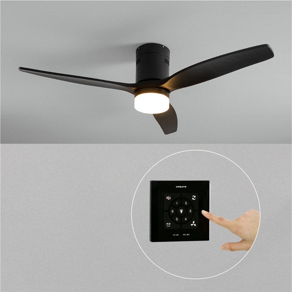 CREATE - WIND CALM NATURAL WOOD - Wentylator sufitowy 40W cichy 100% drewno -