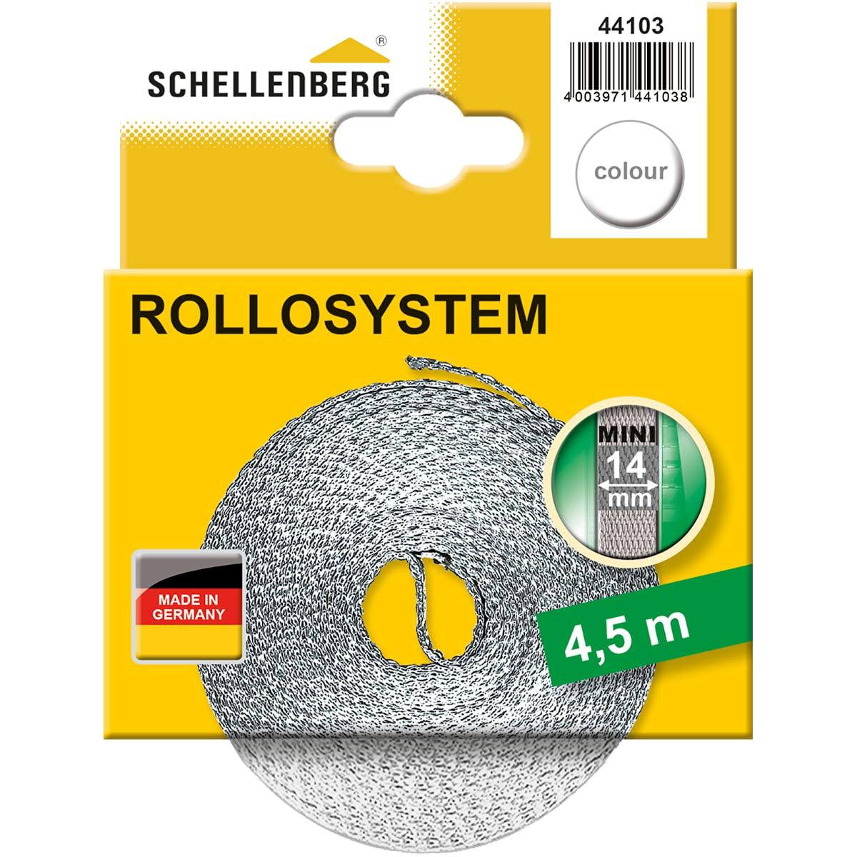 Schellenberg 44103 Cinghia Roller Shutter, 14 mm/4,5 m, bianca | Leroy ...