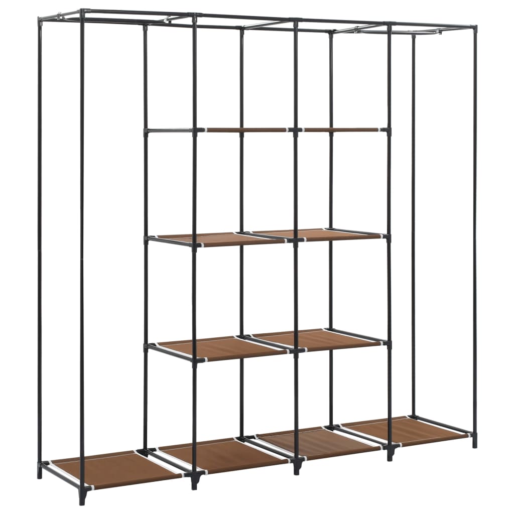 Armário com 4 compartimentos castanhos 175x45x170 cm - COMFORTXL - 7