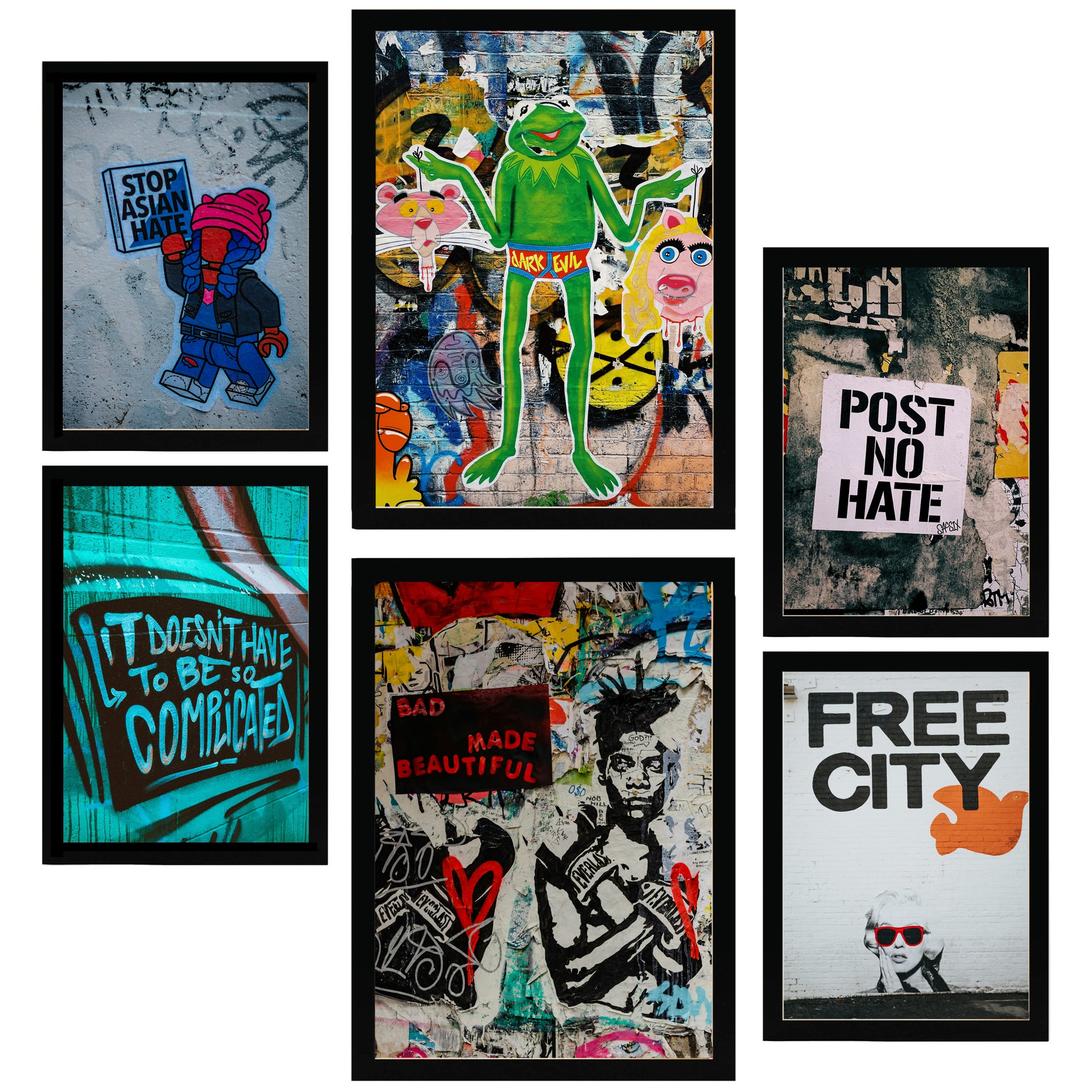 Quadro in tessuto non tessuto   Banksy: Washing Zebra on Concrete (1 Part) Wide 120x80 cm Streetart i C 0151 b a