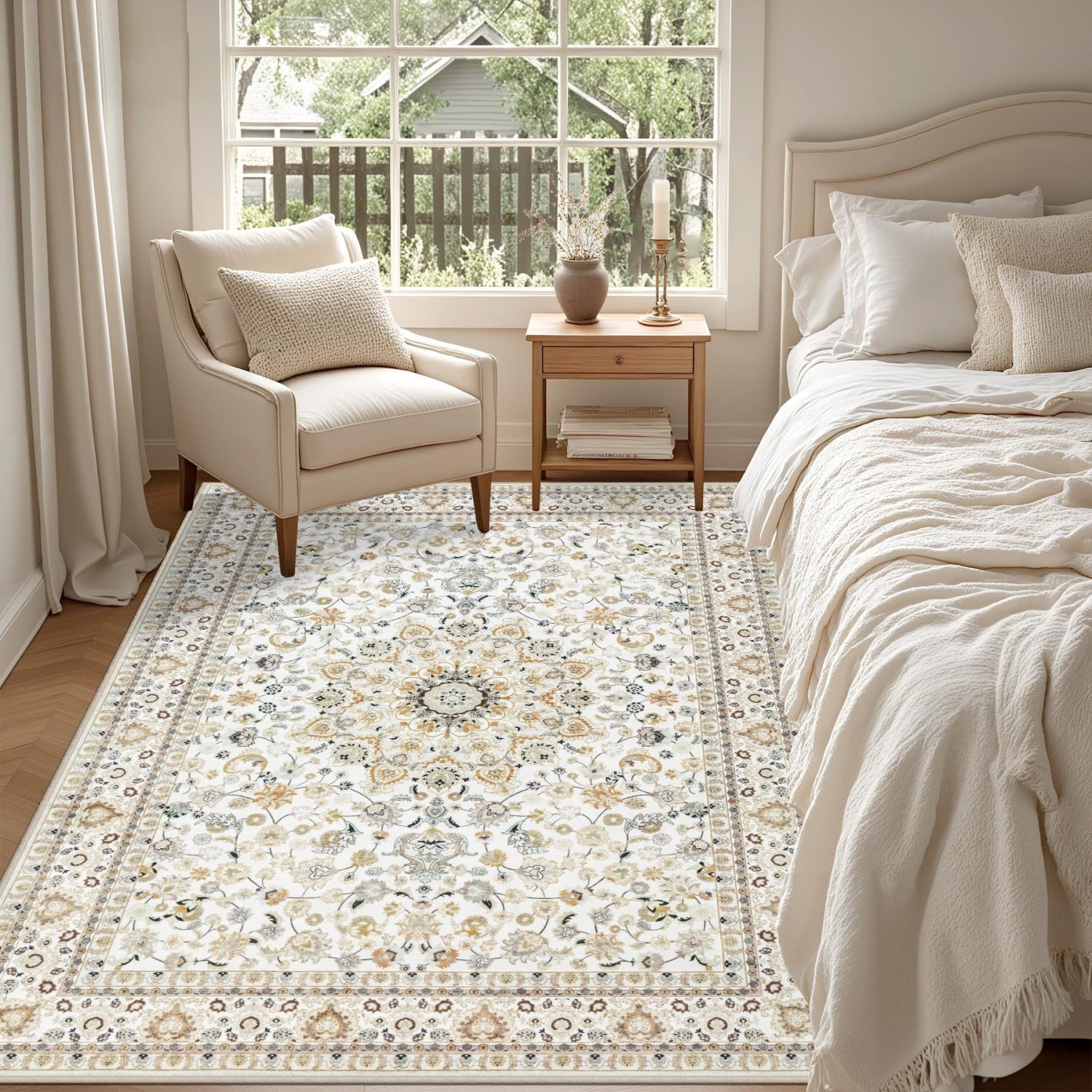 ZAEWRY Tappeto Antiscivolo per Soggiorno — Stile Bohémien, Lavabile in Lavatrice, Morbido — Adatto per Camere da Letto e Sale da Pranzo (160 x 230 cm) - 5