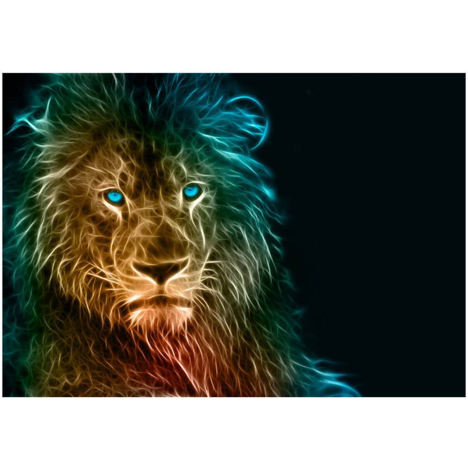 Papier peint lion abstrait - 150 x 105 cm - 2