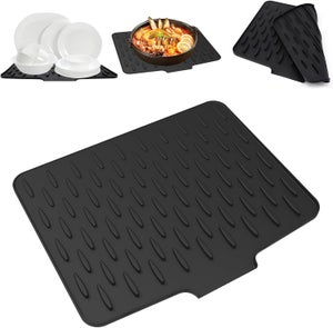 Tapis Egouttoir Evier Cuisine Tapis Egouttoir Vaisselle, Protecteur De Comptoir En Silicone Tapis évier Antidérapant 40x32 Cm