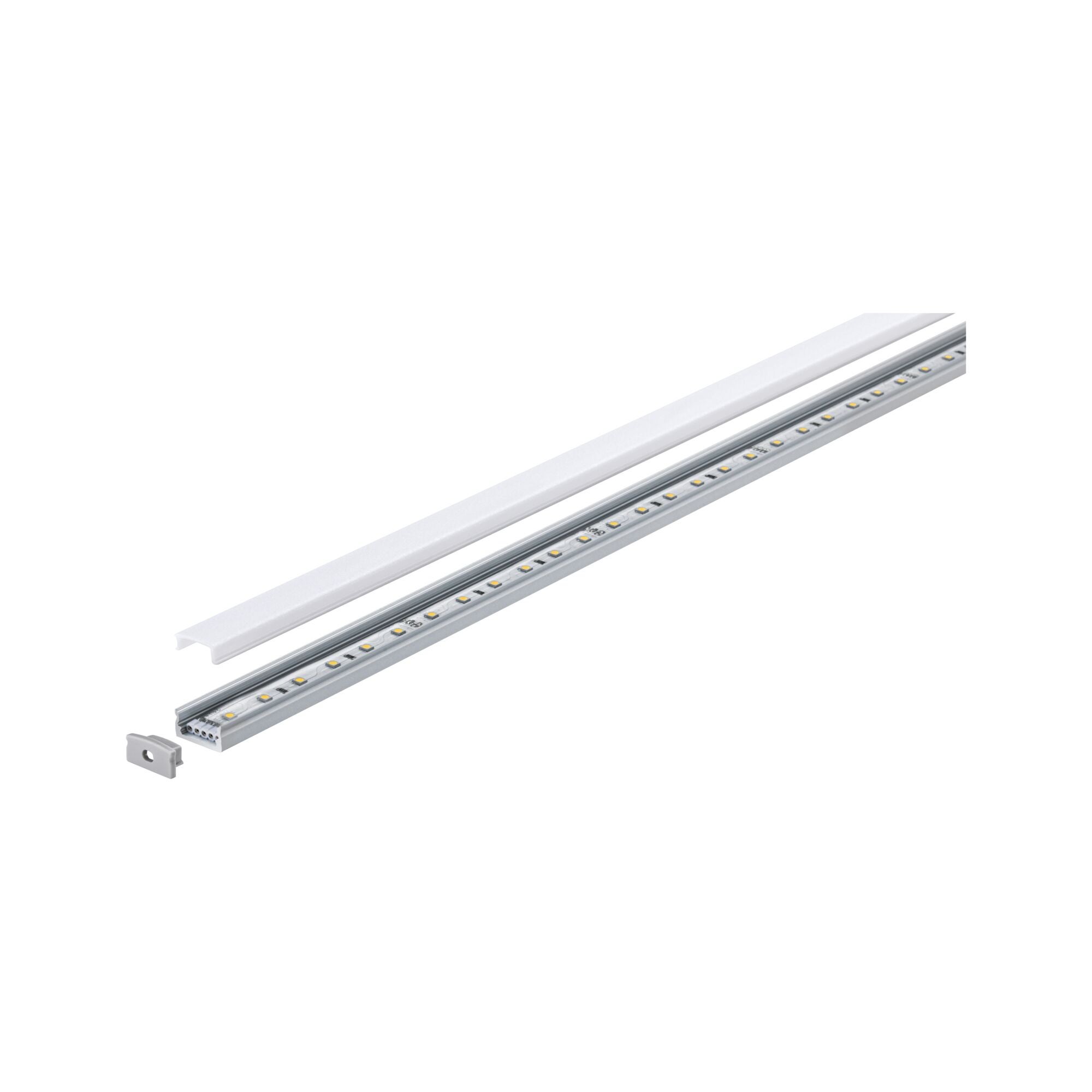 Profilé de strip LED Base Diffuseur blanc 2m Alu anodisé Satiné - 7