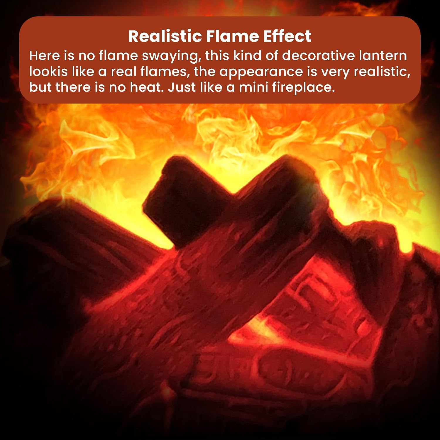 Cheminée LED, éclairage de cheminée décoratif, cheminée avec effet flamme, moderne, plastique, 28 cm x 12 cm x 20 cm, noir - 5