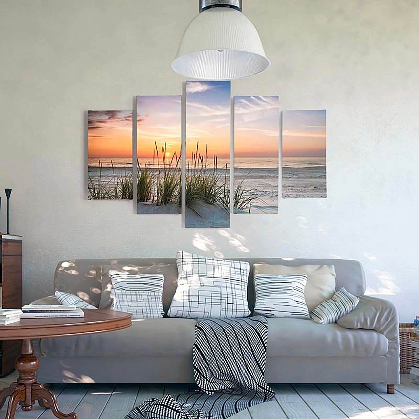 Tableau une herbe sur la plage - 150 x 100 cm - 5