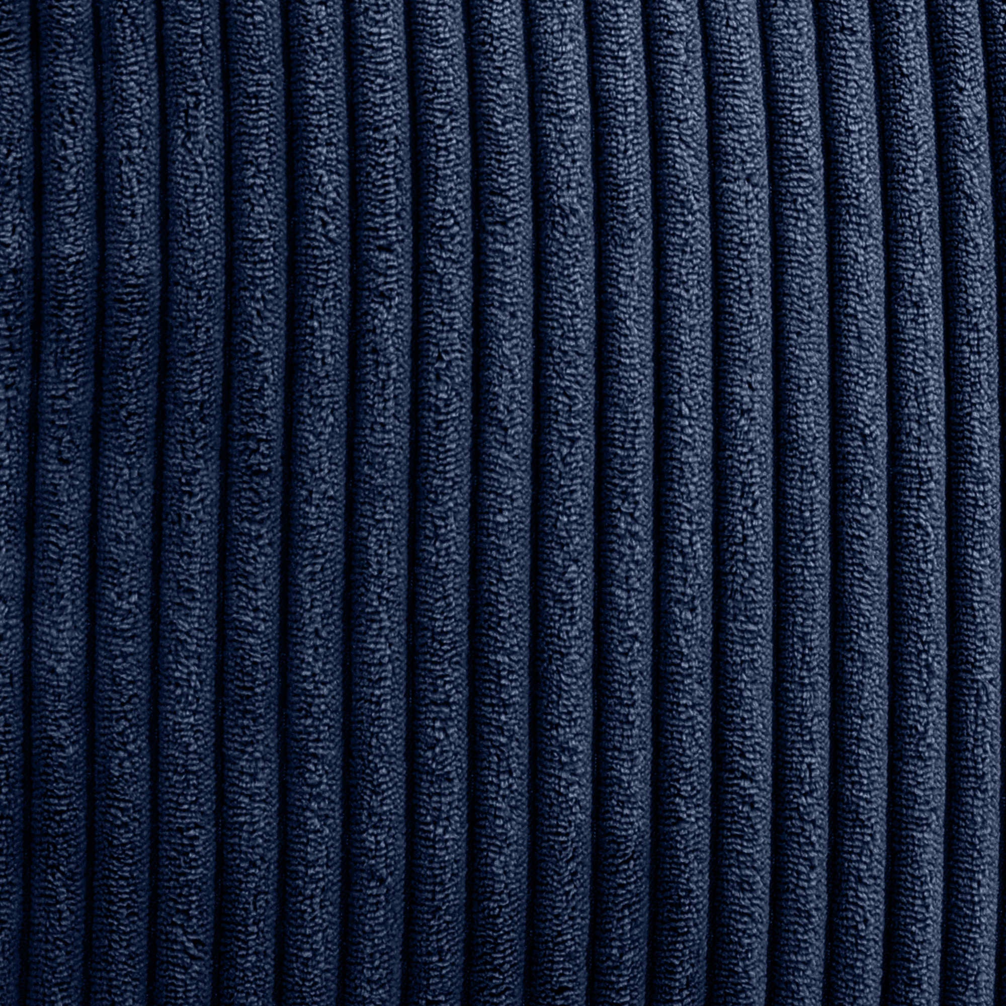 Pouf fauteuil Icon velours côtelé bleu marine, salon, chambre, 85x85cm, Made in Allemagne, Oeko-Tex® - 7