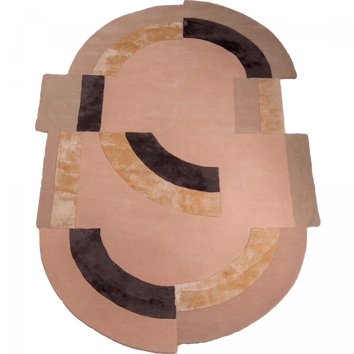 Tapis salon 120x170 ROLIN Multicolore , tapis en laine et viscose pour ...