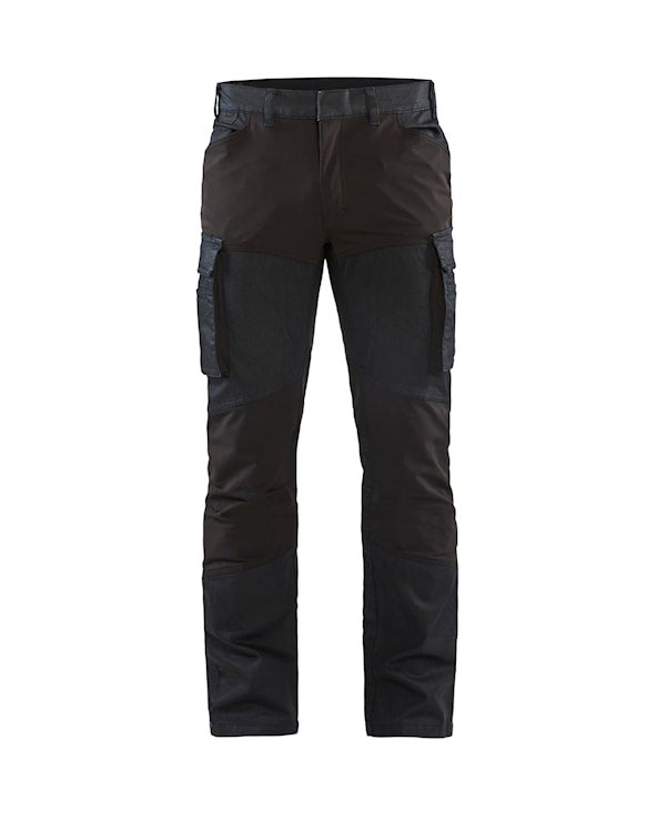 Pantalon maintenance denim stretch 2D Marine/Noir 50 Jambes Courtes 145711478999