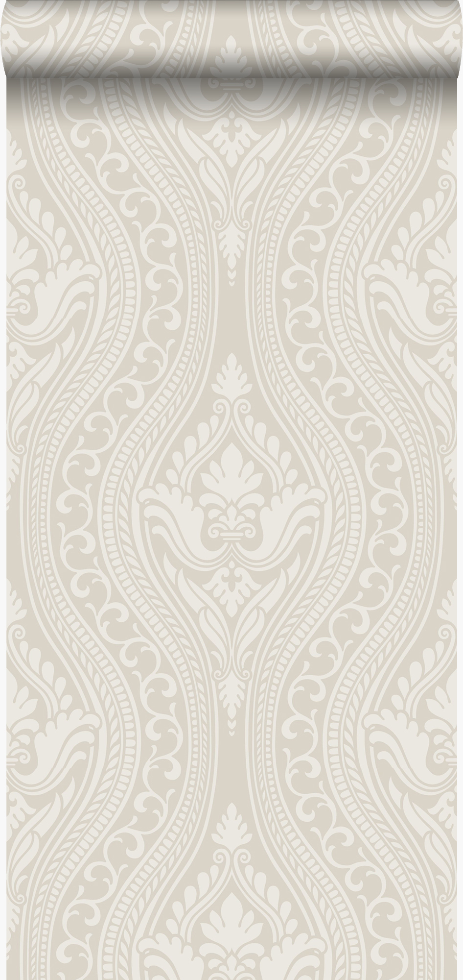 Papel pintado adorno plata - 53 cm x 10,05 m - origin wallcoverings