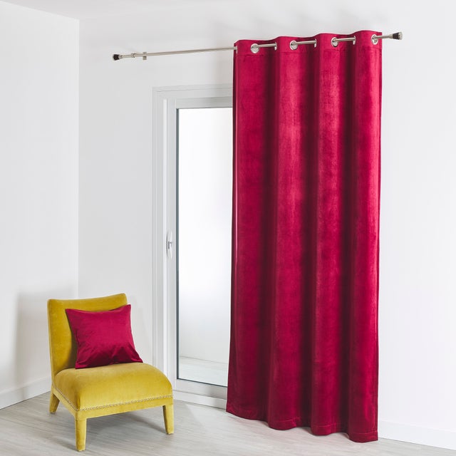 HOMEIDEAS Tende In Velluto Rosso 132x248 Cm – 2 Pannelli, Oscuranti, Termiche, Con Occhielli Metallici, Per Camera Da Letto