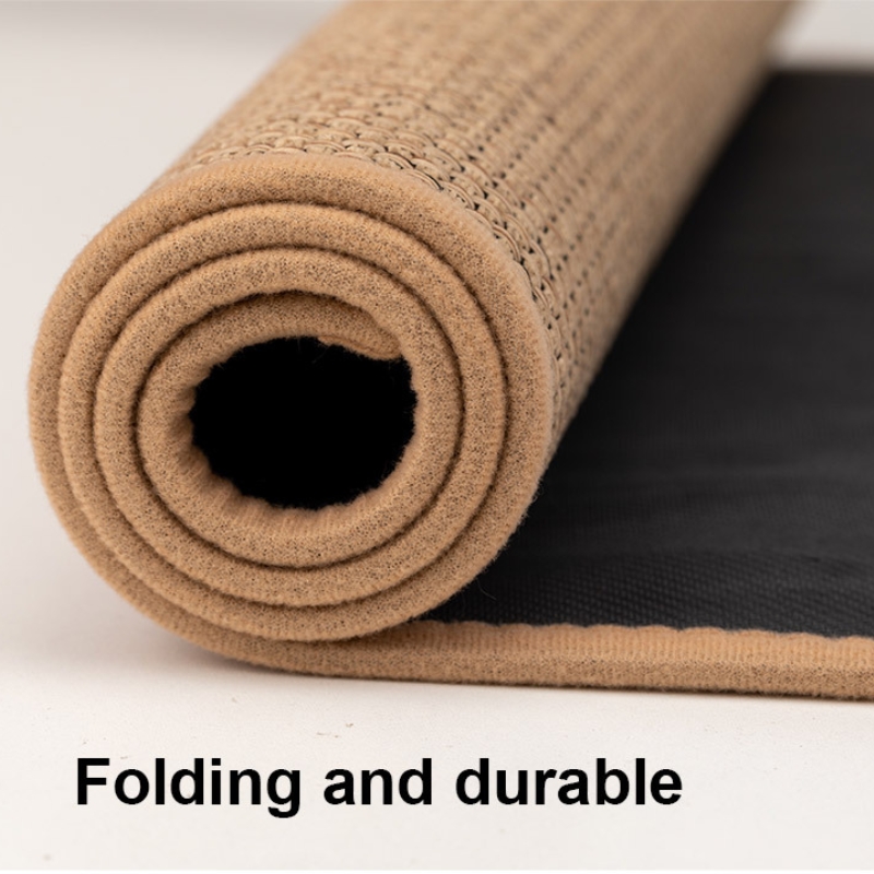 Tapis de Cuisine Antidérapant en Lin Naturel Beige 60×90 cm, Résistant à l'Eau et à l'Huile, Lavable et Confortable - 4