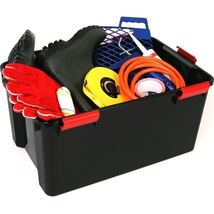 DSLSQD Scatola organizer per perline, 1 confezione da 12 scomparti in plastica con 18 scomparti rimovibili, piccola scatola organizer in plastica per