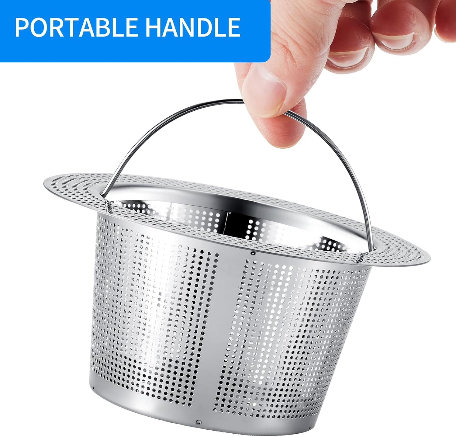 Filtro per lavello in due pezzi - compatibile con la maggior parte dei cestelli di scarico per lavelli da cucina - 13,8 cm x 5 cm - 3