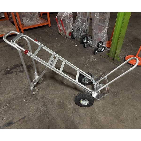 Diable 3 positions aluminium - Charge 250kg / 350kg - Roues increvables - STC3/INC - 4