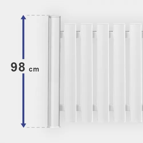Module de clôture PVC blanc ajouré H 98 x L 150 cm à barreaudage vertical - 2